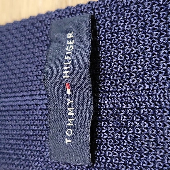 Tommy Hilfiger 100 percent Silk-Knitted tie-Blue-OS - Picture 3 of 6
